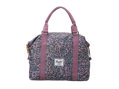 Hershel purple leopard gym bag