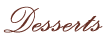 desserts