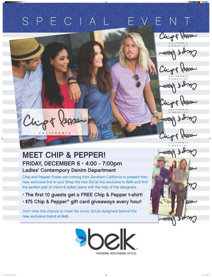 Chip and Pepper at Belk SouthPark