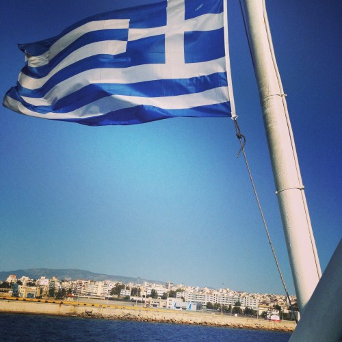 the lady olive, greek flag